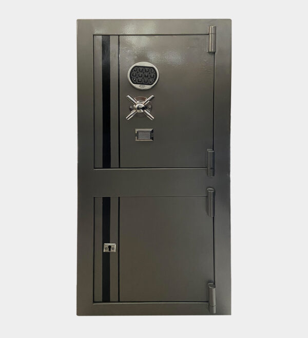 Çift Kapılı Şifreli Ev ve Ofis Tipi Kasası Antrasit Gri