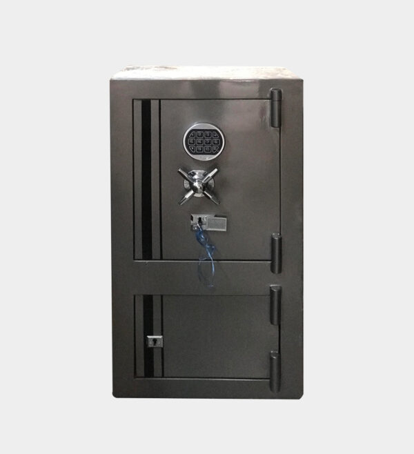 Çift Kapılı Şifreli Ev ve Ofis Tipi Kasası Antrasit Gri